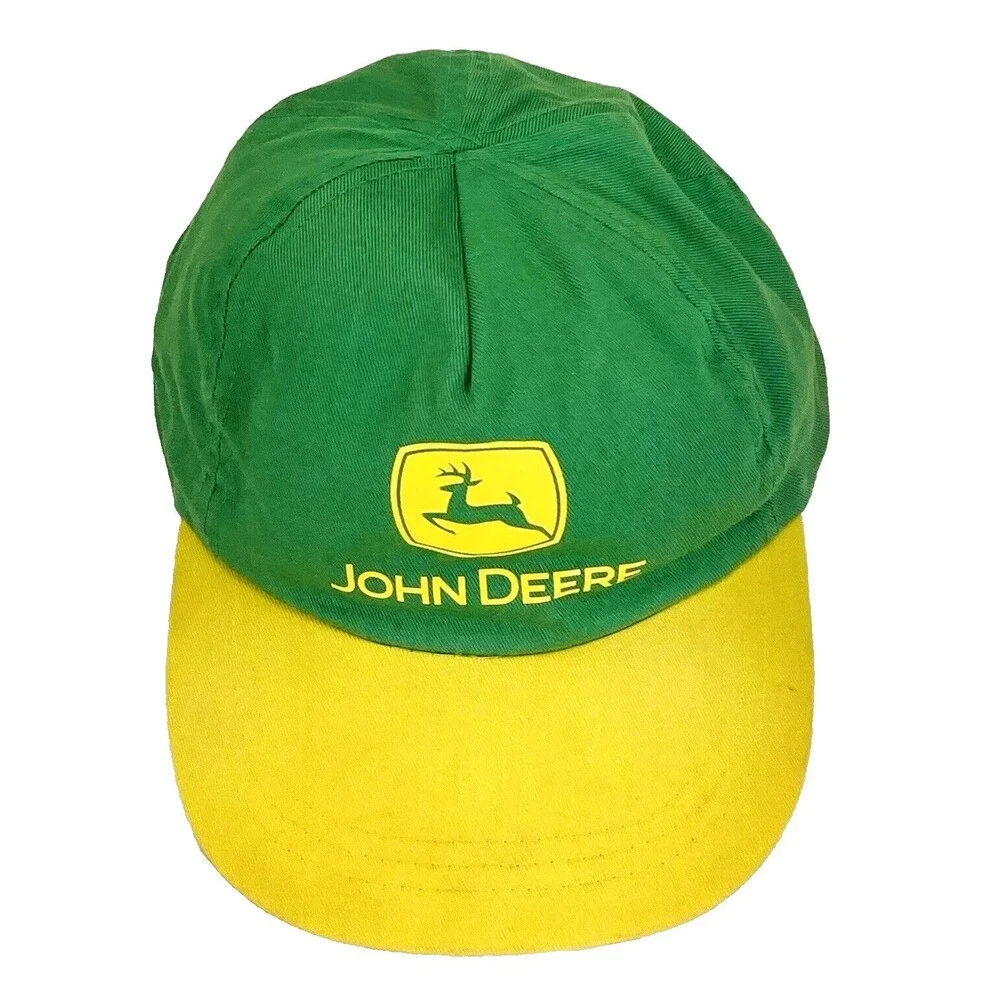 John Deere Vintage Youth Cap Snapback Green Yellow S Tractor Ranch Farm Y2K